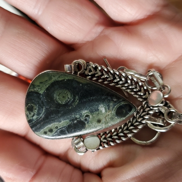 New Kambaba Jasper 925 Silver Bracelet. - Picture 9 of 15